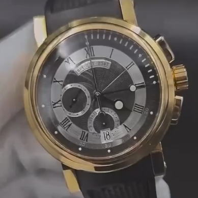 Полировка корпуса золотых часов Breguet Marine 